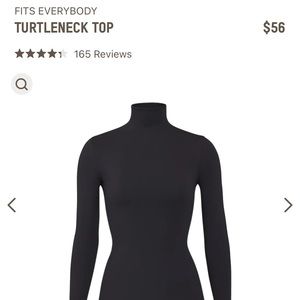 SKIMS FITS EVERYBODY
TURTLENECK TOP, XS, ONYX